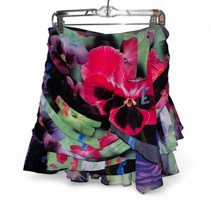 Gbemi Girls Floral Print Ruched Mini Skirt with Sash UK 14/US10